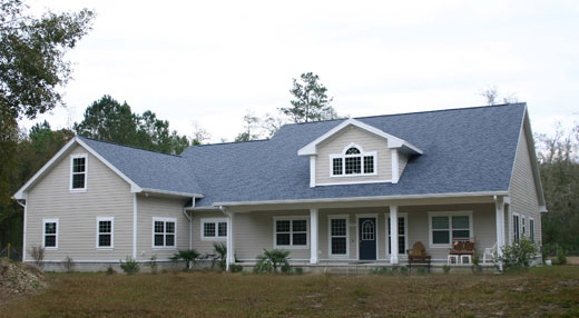 Micanopy Architects, custom country home design, functional dormer window, tall foyer ceiling
