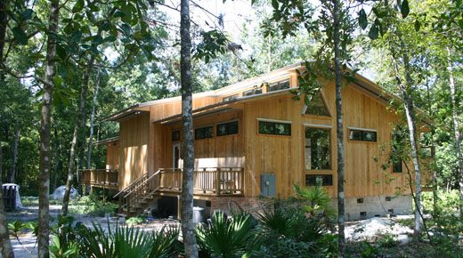 Suwannee River Architects, custom home design with crawl space, house design for wooded lot on river