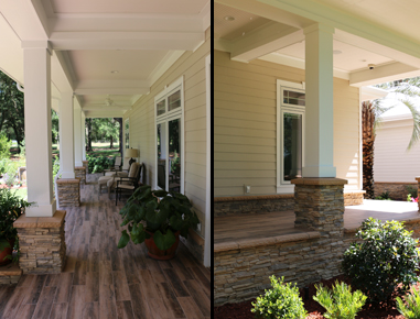 Newberry Architect, photo of custom home under construction, wood framed exterior walls