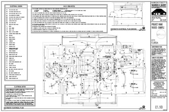 Custom House Plans: Electrical Drawings, Florida Architect hvac shop drawing review 